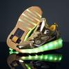 New Runaway Shoes Double-wheel Charging with Lights Boys Pulley Shoes Girls Skates Men's and Women's Shoes with Wheels Single Wheel