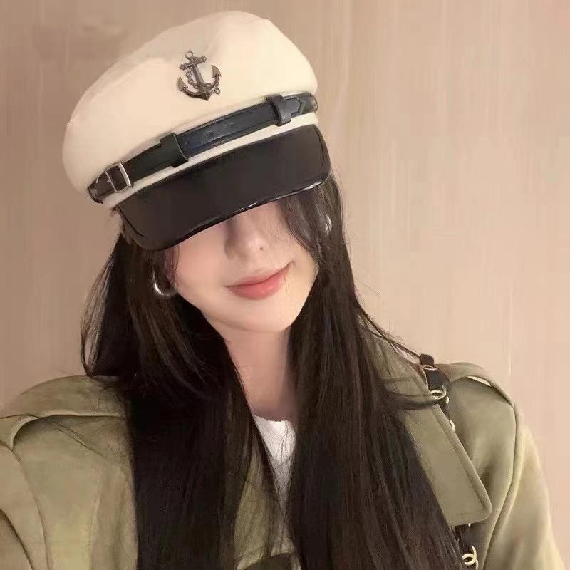 Chic Vintage-Inspired Beret Cap For Women - Lightweight Cotton, Adjustable Drawstring Closure, Perfect For Fall & Winter