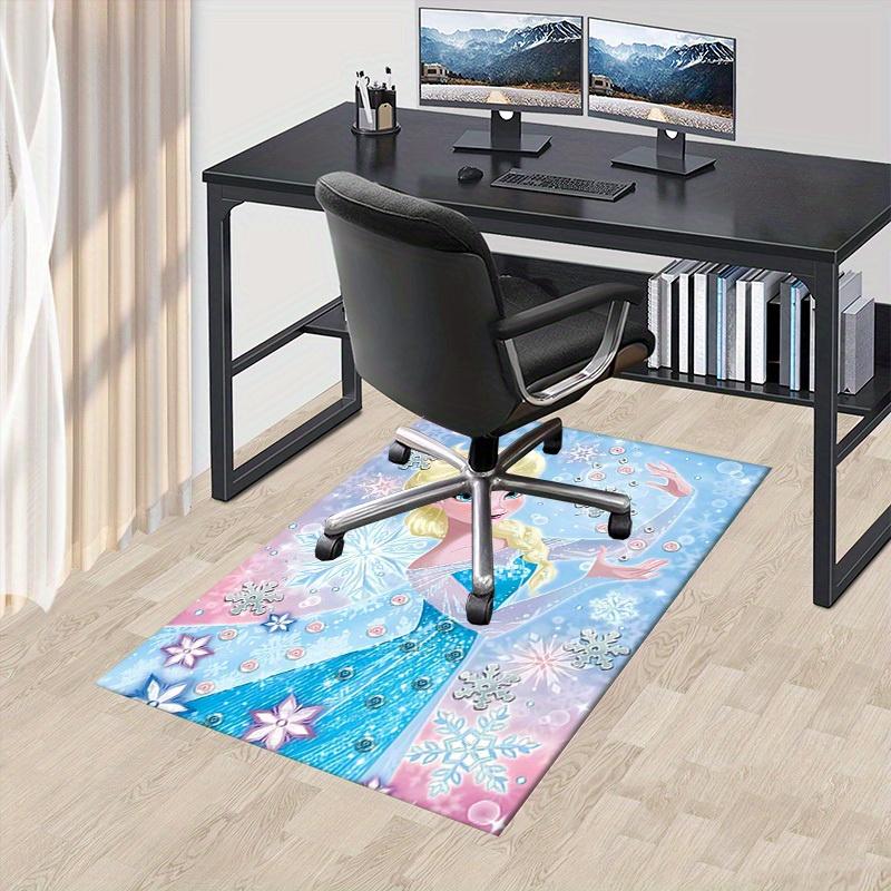 

Office Carpet, Desk Mat, Gift for Home Decor, Elsa Snowflake Design Rug, Frozen Theme Decoration, Room Flooring, Winter Wonderland Decor, Pr 60cm by 90cm
