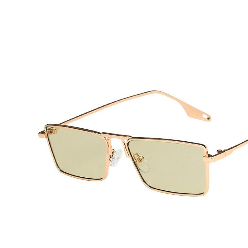 

Women s Metal Frame Fashion Glasses Rectangular Retro Anti-Reflective Small FrameGolden & Black Options for, & Street Fashion зелёный