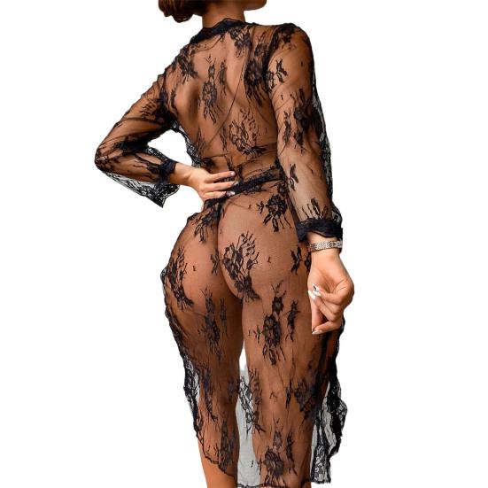 Unique Women Nightgown Ruffled Two Piece Super Soft