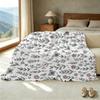 Thick Floral Flannel Blanket Soft, Warm & Cozy, Ideal for Home, Guest Room, Single Use, Christmas & Halloween