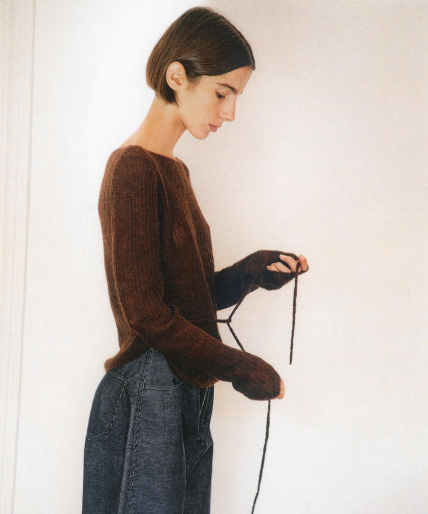 Gilyeong Mohair Tie Knit_Brown