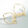 Women's Hoop Earring Bohemian O Shaped Creative Rice Beads Exaggerated Accessories Earrings