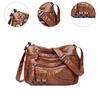 Women Shoulder Bag Soft PU Leather Crossbody Bag Pouch for Gifts Summer Work Brown