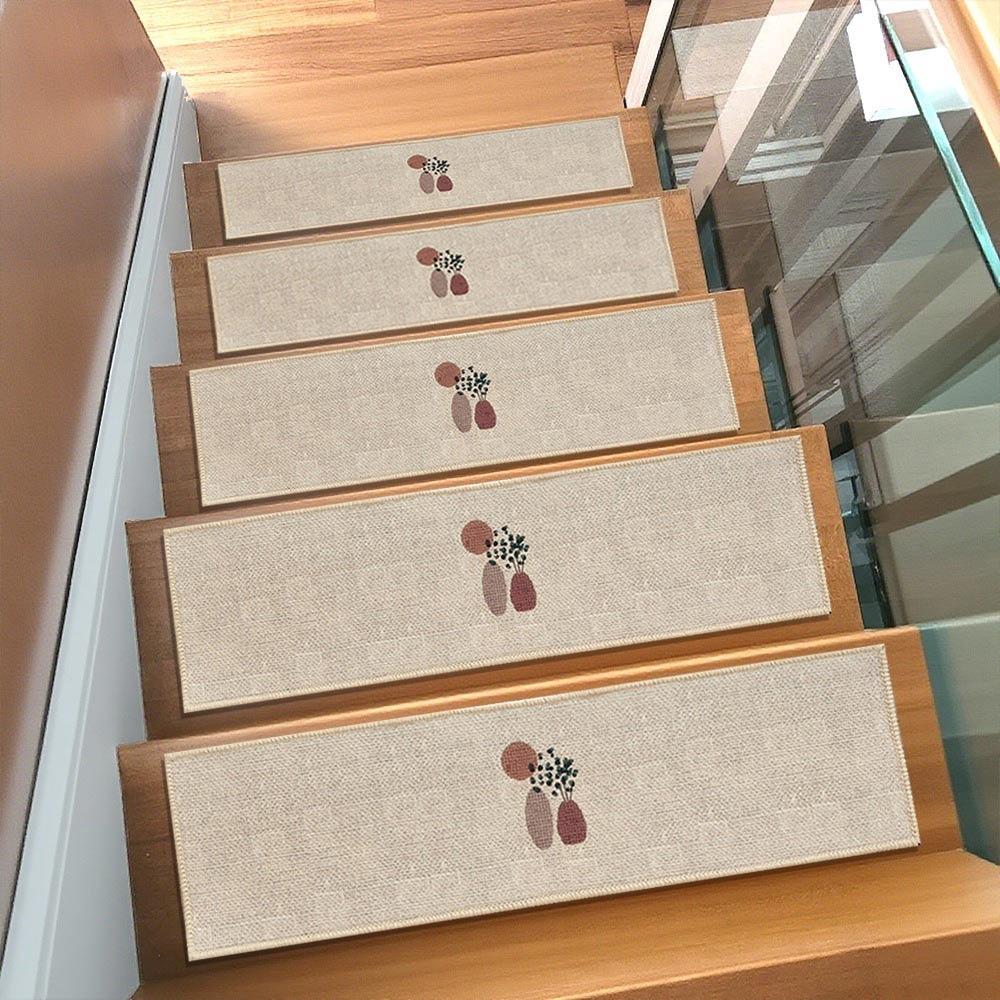 Non-Slip Stair Treads Washable Home Steps Protective Mat Creative Stair Carpet Pets Safe