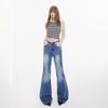 Jeans Acampanados de Cintura Baja YC& Retro: Pantalones vaqueros versátiles de longitud hasta el suelo para mujer para primavera/verano