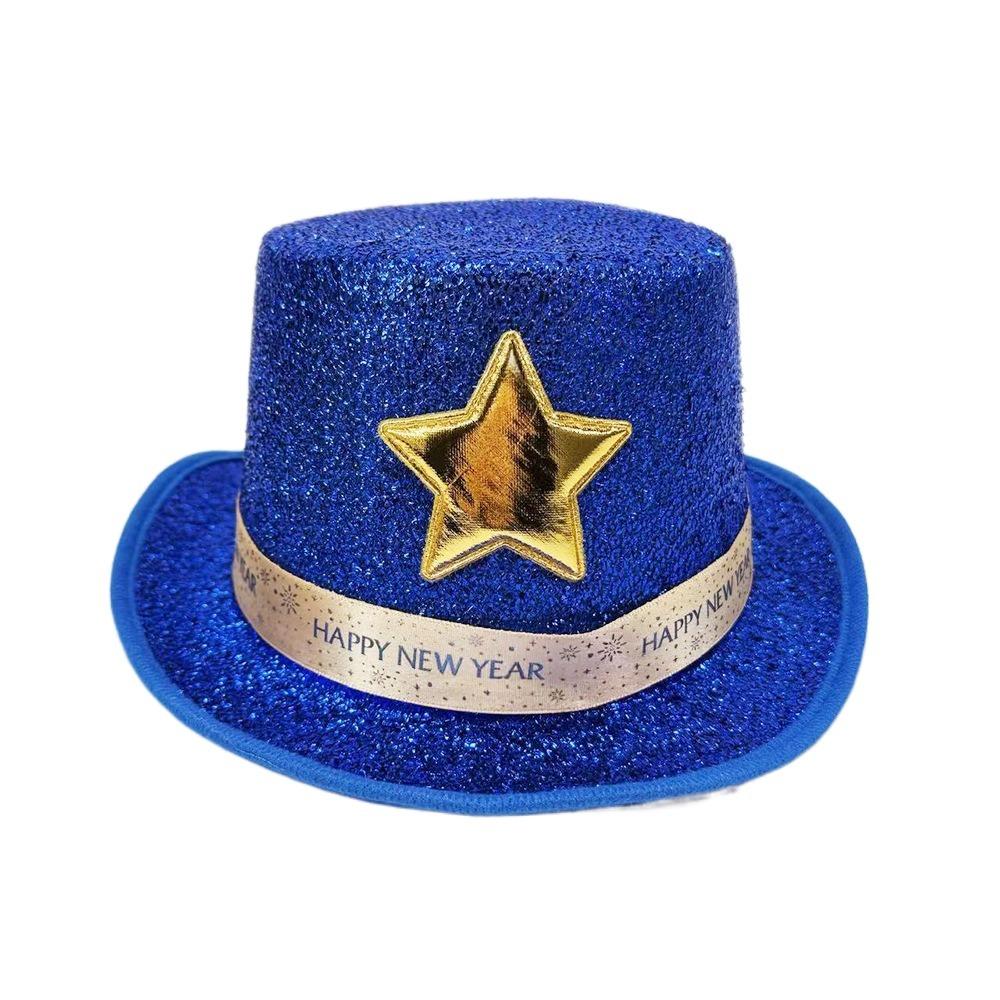Wide Brim Shiny Jazz Hat Woolen Festival Party Cap Cool Suit Top Hat  Fashion Show