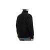 Adidas Solid Color Logo Embroidery Zip-Up Fleece Jacket Men Jackets Black FR5284