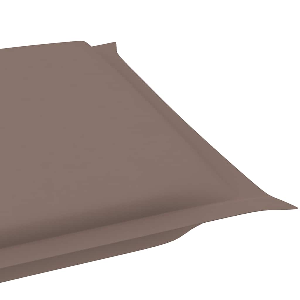Teak Wood Sun Lounger with Cushion Taupe