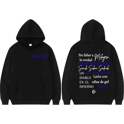 Rapper Dellafuente Nana Del Miedo Bedruckte Sweatshirts Herren Damen Mode Vintage Übergroße Hoodies Hochwertiger Hoodie Streetwear