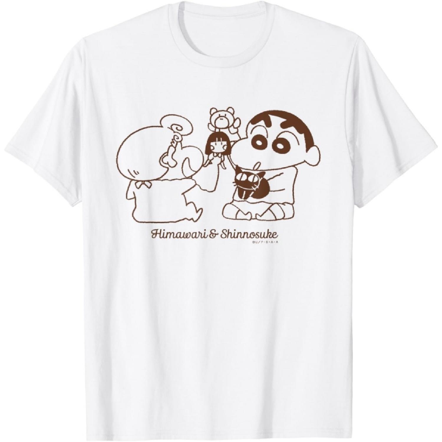 Crayon Shin-chan Doll play with Himawari T-Shirt XXXXXL белый