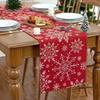 1pc Christmas Snowflake Pattern Table Runner, Festive Holiday Dining Decor for Xmas & Warm Winter Gatherings