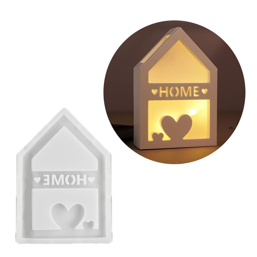 Ručně vyráběné odlévací formy Love House Silikonová forma Kombinace odlévacích forem Ornament Sádrové formy Epoxidové pryskyřičné formy