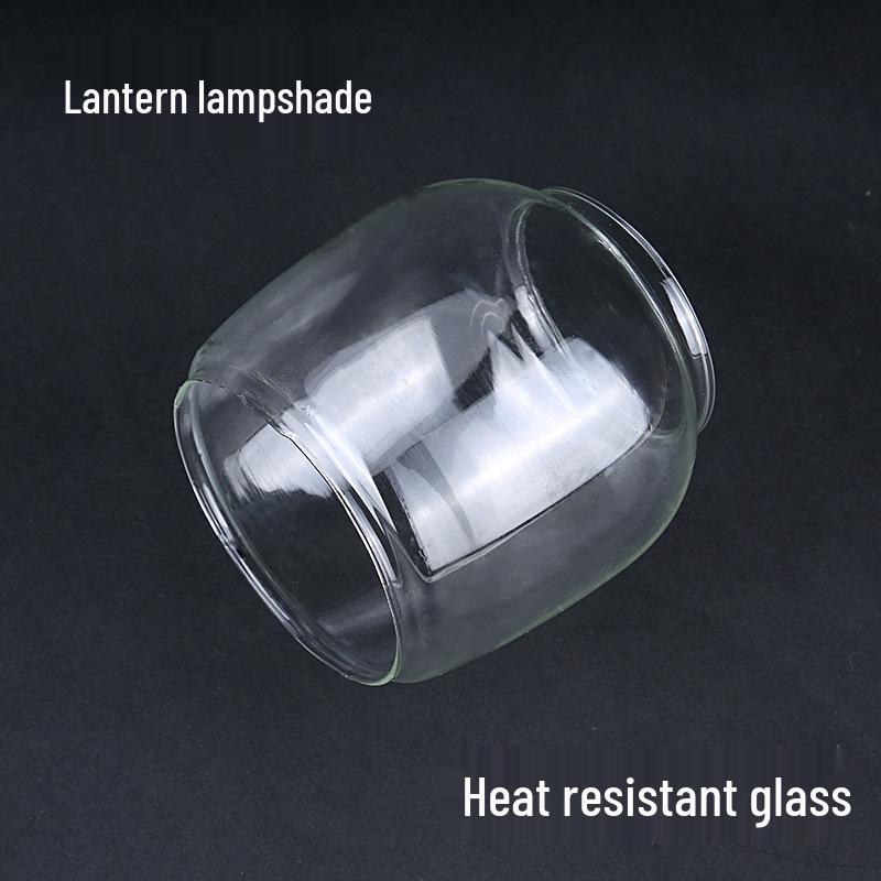 Nostalgic Retro Kerosene Lamp with Glass Lampshade and Pure Cotton Wick - Outdoor Use