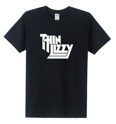 2025 Banda de Rock Heavy Metal Thin Lizzy Camiseta Masculina Tops Música Cantor Camiseta Manga Curta Algodão Gola Redonda Camiseta Top Roupas Emo