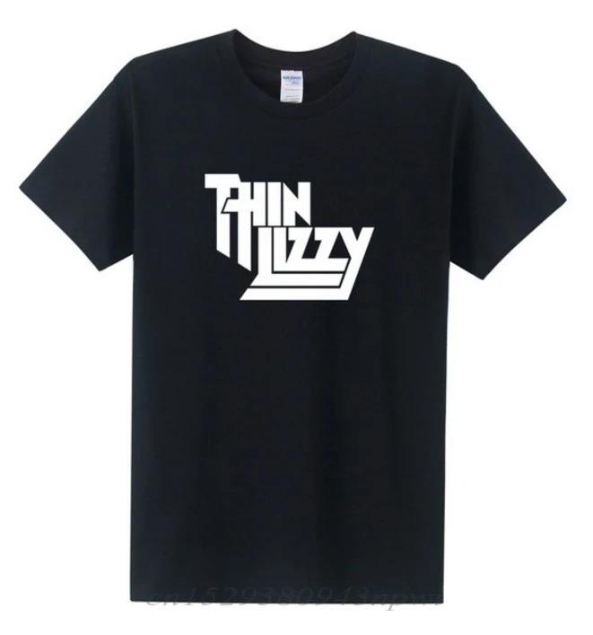 

2025 Heavy Metal Rock Band Thin Lizzy T Shirt Men Tops Music Singer T-shirt Short Sleeve Cotton O-neck Tee Top Clothes Emo S