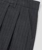 Age O.D. Double-Pleated Bermuda Slacks [Charcoal Stripe]