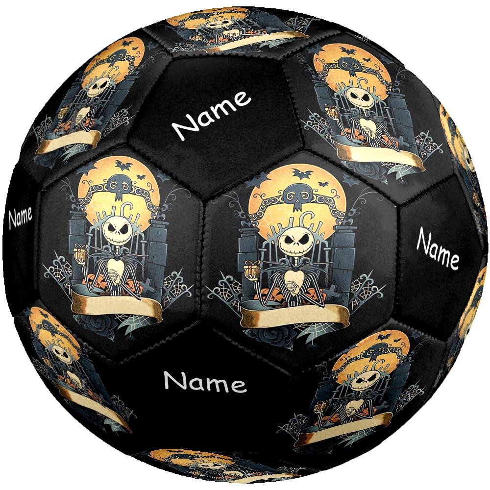Custom Name The Nightmare Before Christmas Theme Size 5 Soccer Ball, Suitable for Both Indoor and Outdoor Matches, a Gift Suitable for Everyone.