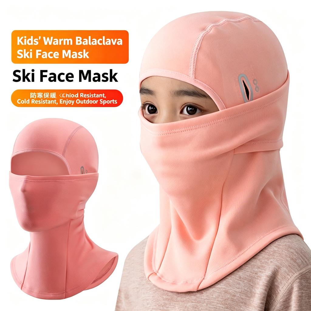 Children's Winter Ski Warm Stretch Fleece Headgear Outdoor Windproof Cold Riding Mask Helmet Lining Balaclava Hat for Men Women