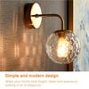 Wall Light Golden Glass Ball Lamp Clear Metal Base Fixtures Home Decoration Bedroom Kitchen Corridor Dining Room Accessories