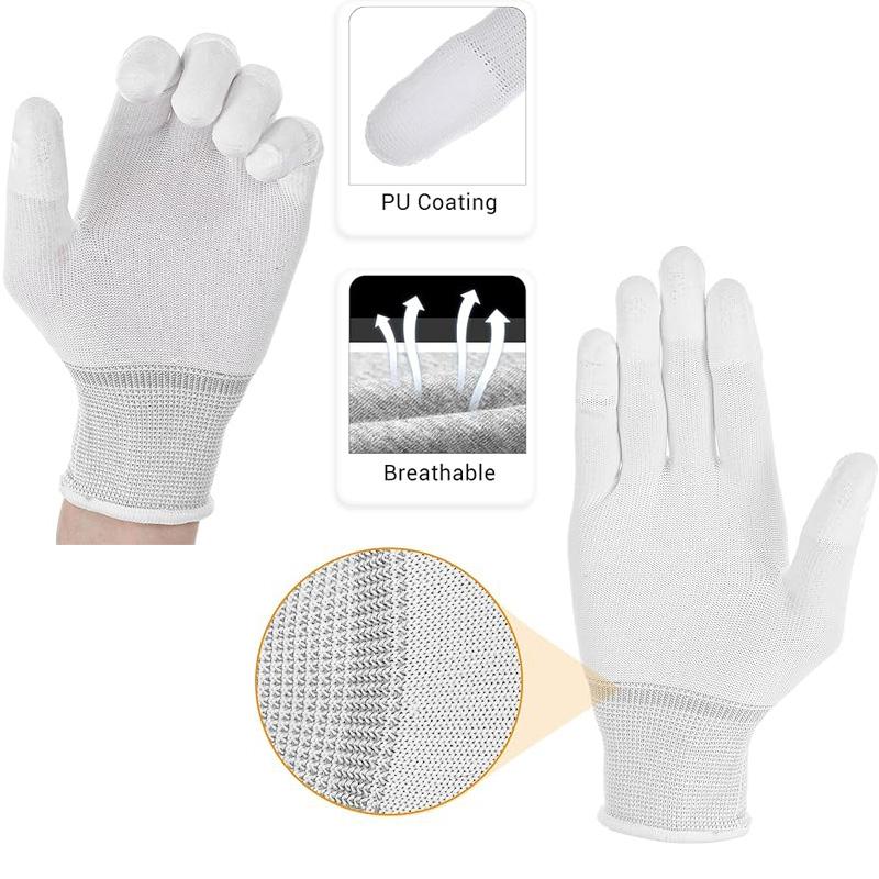 Auto-Vinylfolien-Handschuhe Nylon PU-beschichtete Fingerspitzen Antistatische Handschuhe Staubfreie Fensterfolier-Arbeitshandschuhe Folien-Installationswerkzeuge