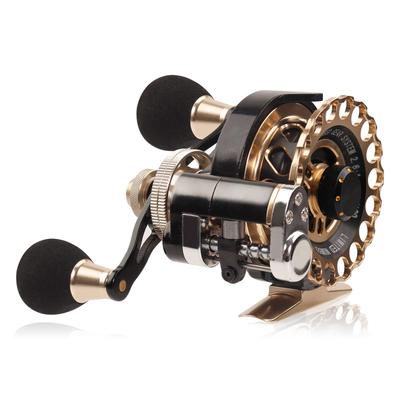 Raft Fishing Black Porgy Drop Gear Reel for Raft Ice and Rock Fishing Reel, Reel, Cast, 2.61 Ratio, 10+1BB, Left-Handed/Right-Handed Fishing,