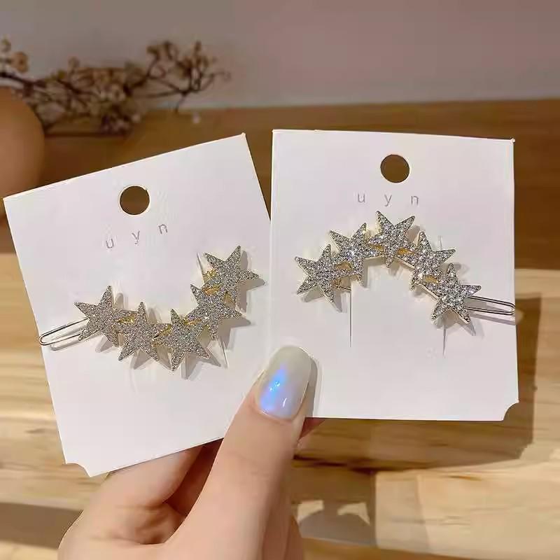 Korean Style Rhinestone Gypsophila Hairpin - Trendy Dopamine Bangs Clip