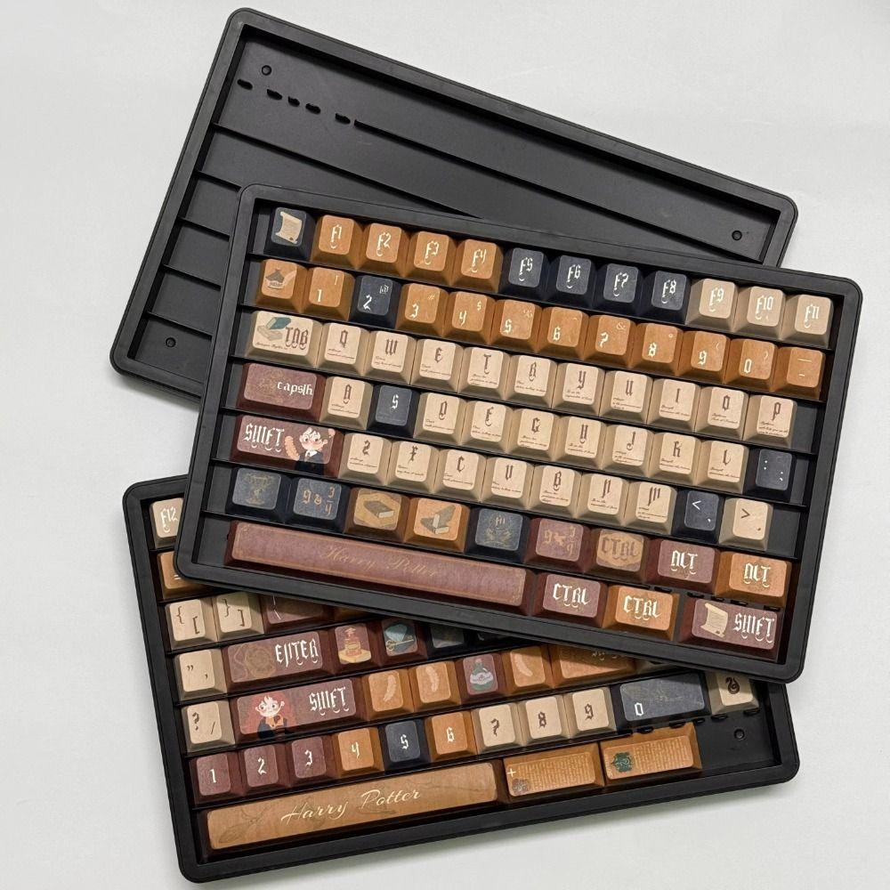 Dustproof Keycaps Package Organizer with Paper Dividers Keyboard Keycaps Tray Home