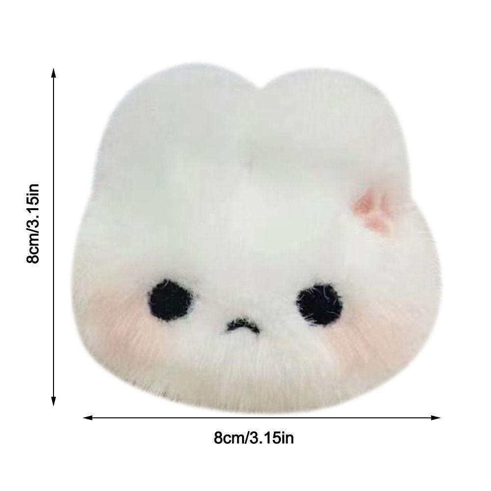 Cartoon Plush Rabbit Doll Toy Keychain Sweet Cute Make A Sound Bag Pendant Charms Car Keyring Accessories for Women Couples Gift