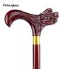 Brown Dragon Wooden Single Joint Fashion Walking Stick Decorative Cospaly Cane Halloween Mace Crutch  Wand Crosier 96cm