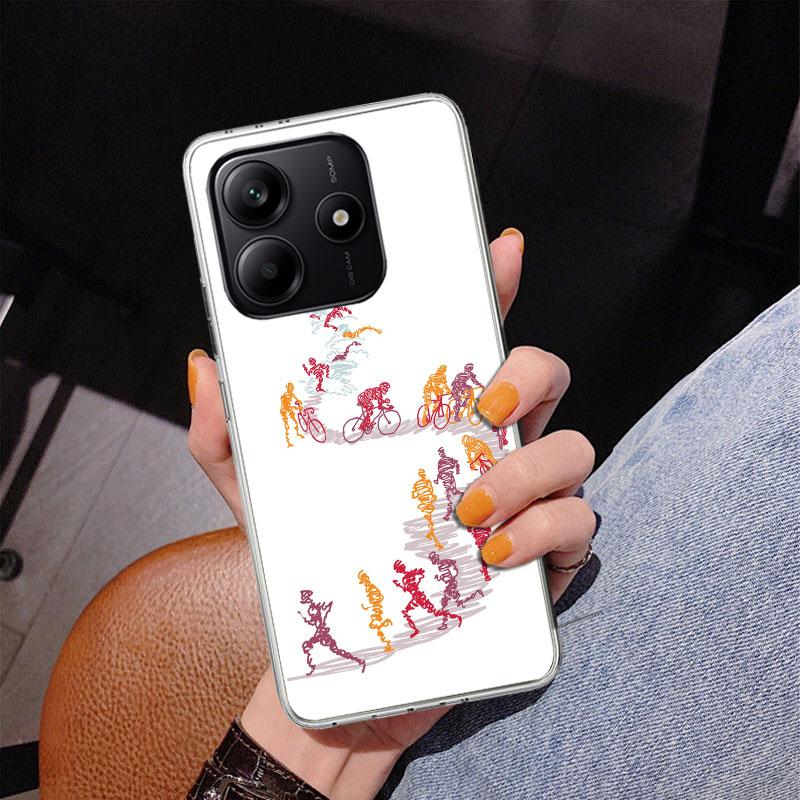 Triathlon Swim Bike Run Phnoe Case for Phnoe Case for Xiaomi Redmi Note 15 14 14S 13 Pro Plus 12 12S 11S 11E 10S 10 11T 5G Uniqu