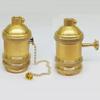 Vintage Copper Aluminum Lamp Holder with Knob Switch, E26/E27 Base, DIY Pendant Light Fixture Accessories.