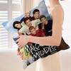 M-Malcolm In The Middle Pillow Covers Cartoon Sofa Decorative Home Double-sided Printing Short Plush Cute Cushion Cover