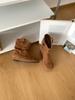 Korean Version of Matte Cowhide Soft Bottom Inner Height Increase and Thin Retro Stacking Boots Maillard Style Sleeve Western Cowboy Boots