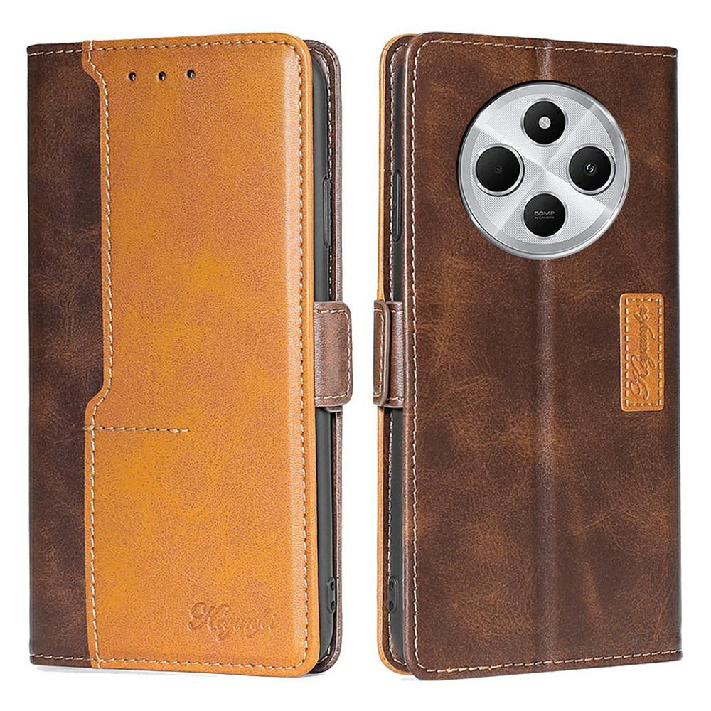 Phone Case For Xiaomi Redmi 14C 4G/14R 5G/A4 5G/Poco C75 4G Contrast Color Wallet Leather Cover