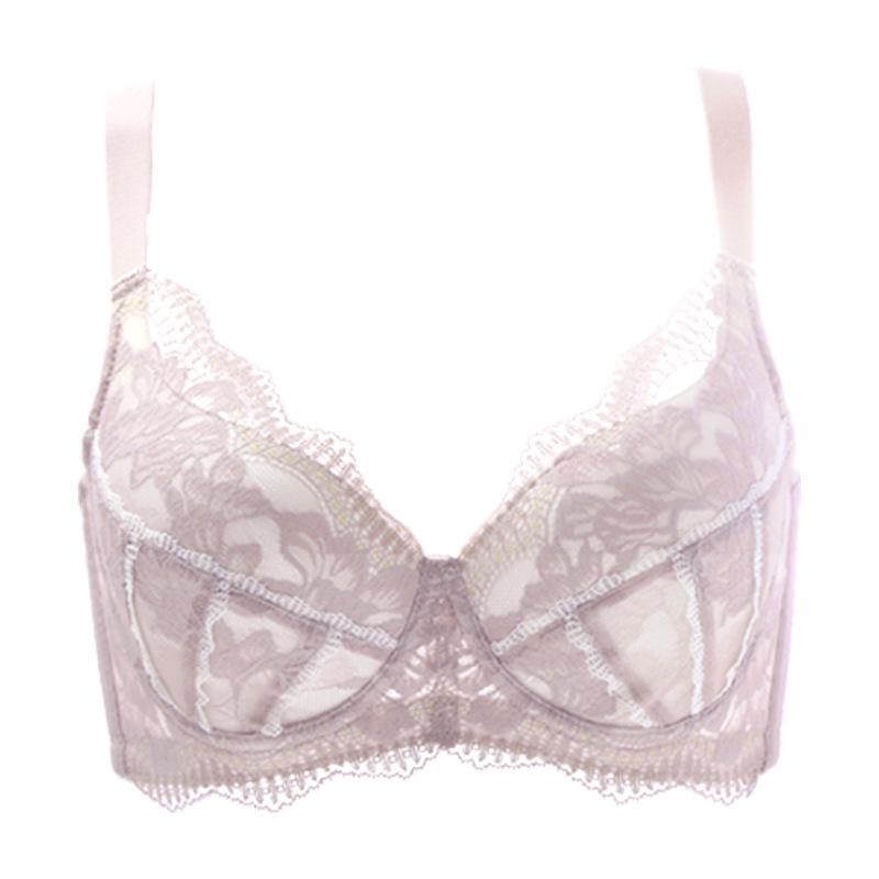 Large breasts show small large size underwear women's fat mm gathering adjustment type anti-sagging breast bra cover