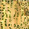 Solar Powered Rattan Leaf Light String Waterfall Light Fairy Flower Wreath Light Suitable for Courtyard Garden Balcony Parties