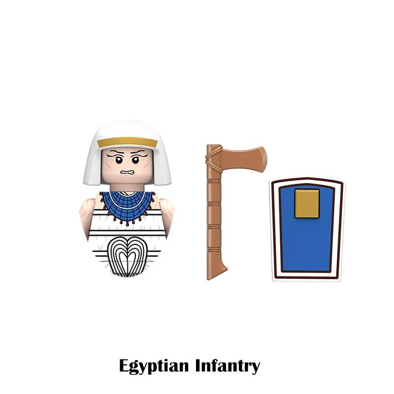 Kids Toys Ancient Egyptian Soldiers Tribal Warriors Cartoon Figures Model Building Blocks Childrens Birthday Gifts