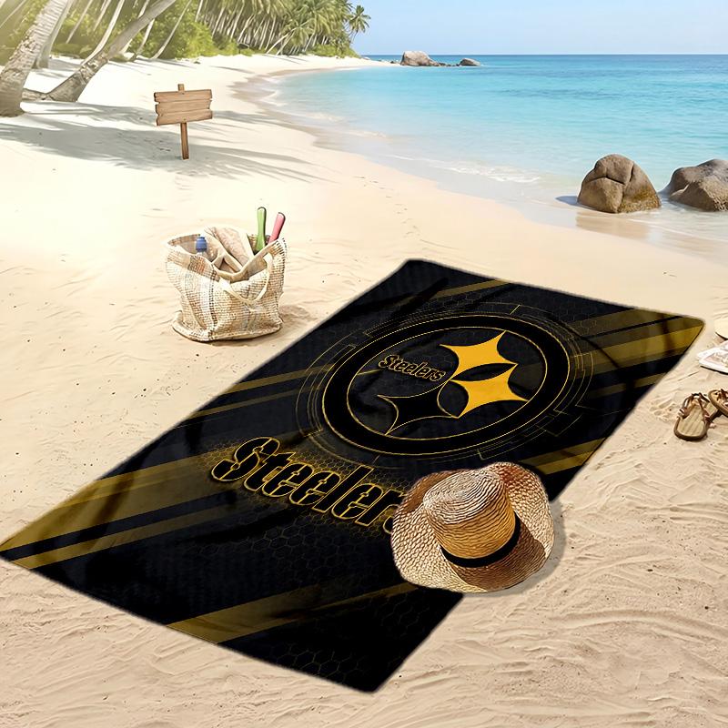 Pittsburgh Steelers Print Beach Towel Soft Portable Quick?dry Towel For Pool Summer Vacation Outdoor Sport