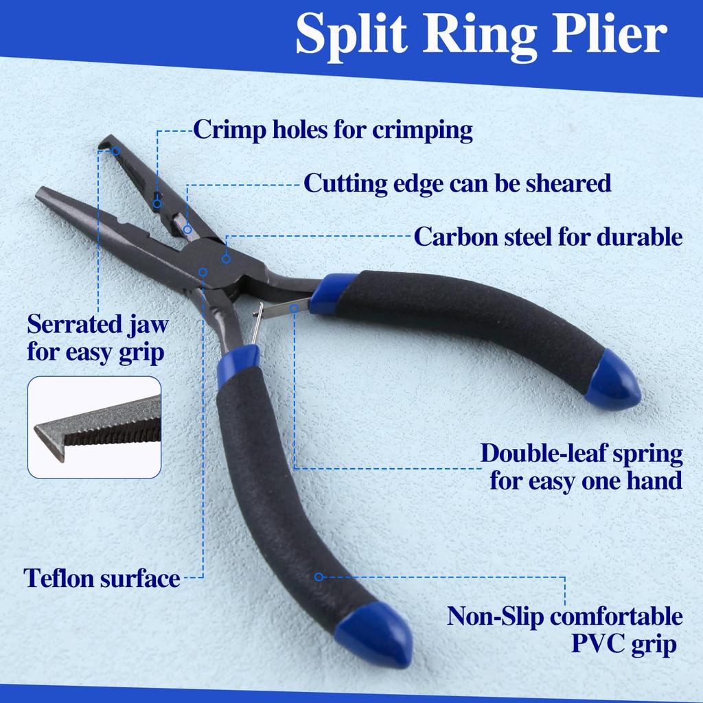 SPEEDWOX Fishing Pliers, Small Fishing Pliers, Mini Fishing Pliers, Fishing Pliers, Fishing Pliers with Hook Remover, Split Ring Opener, Ring Opener,
