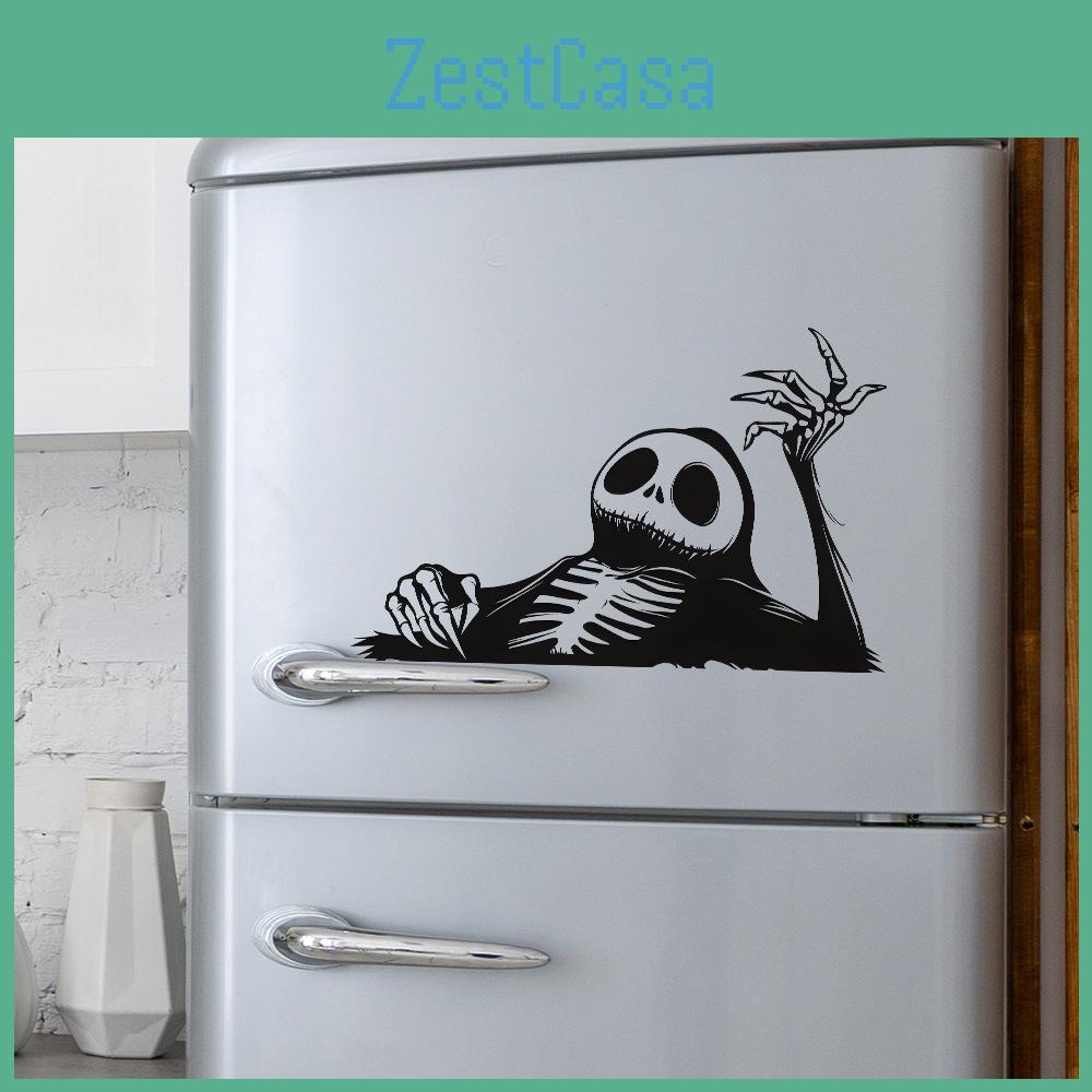 Lazy Skeleton Halloween Pattern Home Decoration Stickers For Walls Cars And