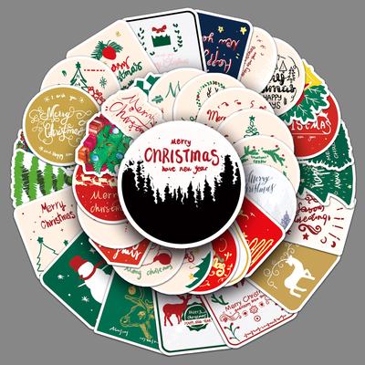 50 Christmas Doodles Personalized Holiday Gulka Hand Account Decoration Mobile Phone Case Suitcase Stickers Waterproof