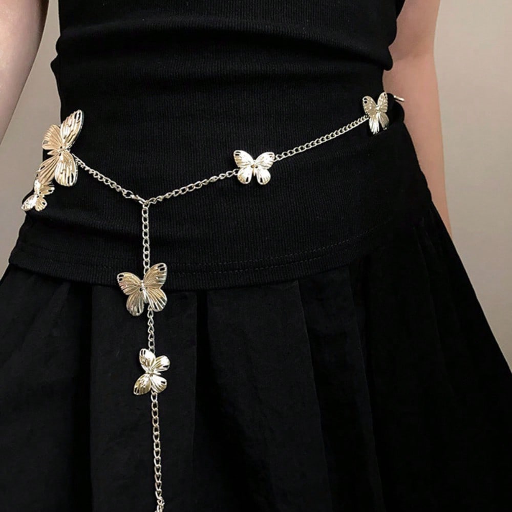 Retro Butterfly Waist Chain Niche Design High-end Necklace Multi-functional Body Chain Waist Seal Accessories