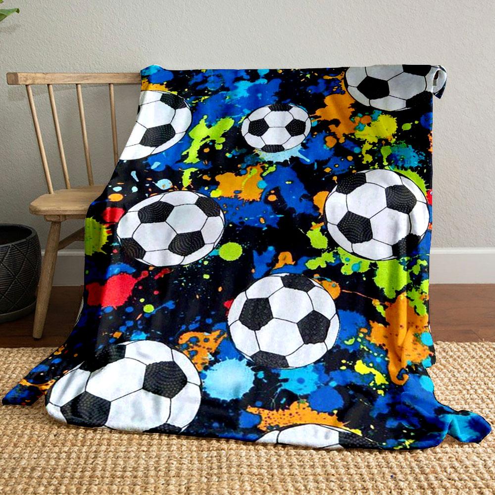 Soccer Ball Splash Blanket bedroom Blanket for Livingroom Couch lunch break Soft throw for Friend's festival Gift
