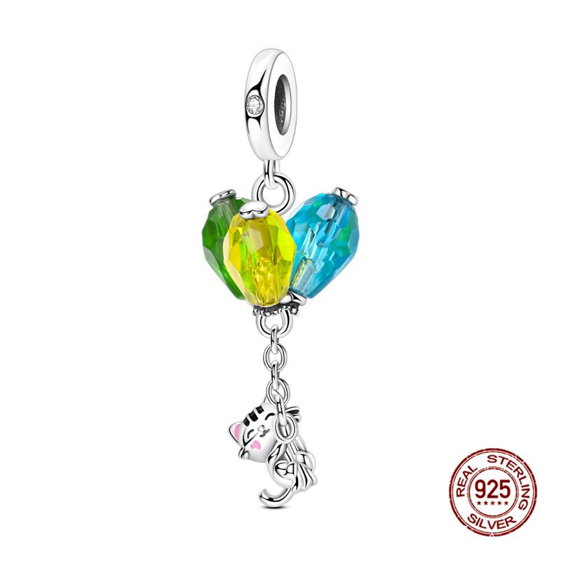 Original Charms Copper Air Balloon Charms Beads Fit 3Mm Original Bracelet Necklace Women Diy Jewelry Gifts