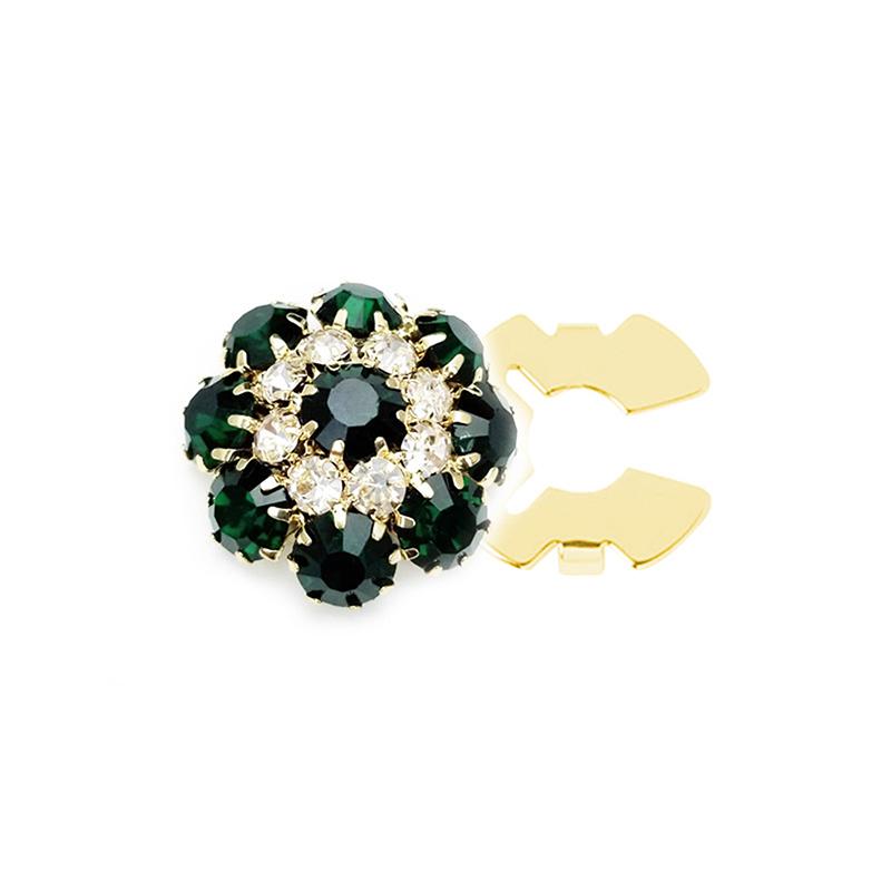European American Button Covers Shiny Rhinestone Button Clip Tux Accessories For Women Detachable Flower Button Covers Gifts