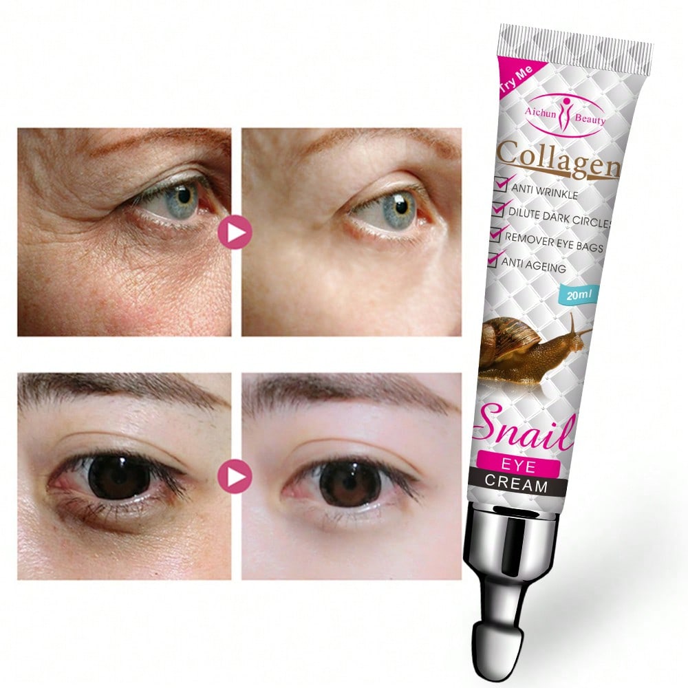 1pc Snail Eye Cream-Reduce Fine Lines & Dark Circles, Brightens & Refreshes The Skin, Improve Skin E