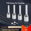 PTN Brass Tin-Plated Pin Type Bare Terminal Crimp Lug for Wire 1.25-10/2-13