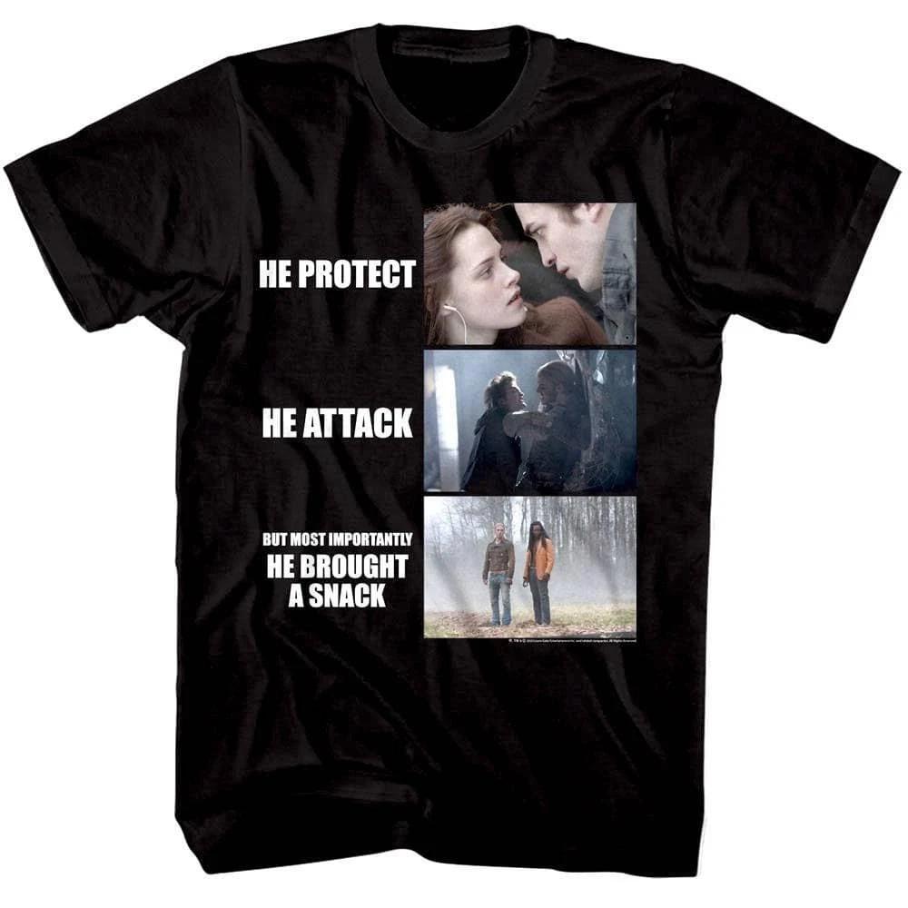 

Twilight He Protects Attacks Snacks Men s T Shirt M